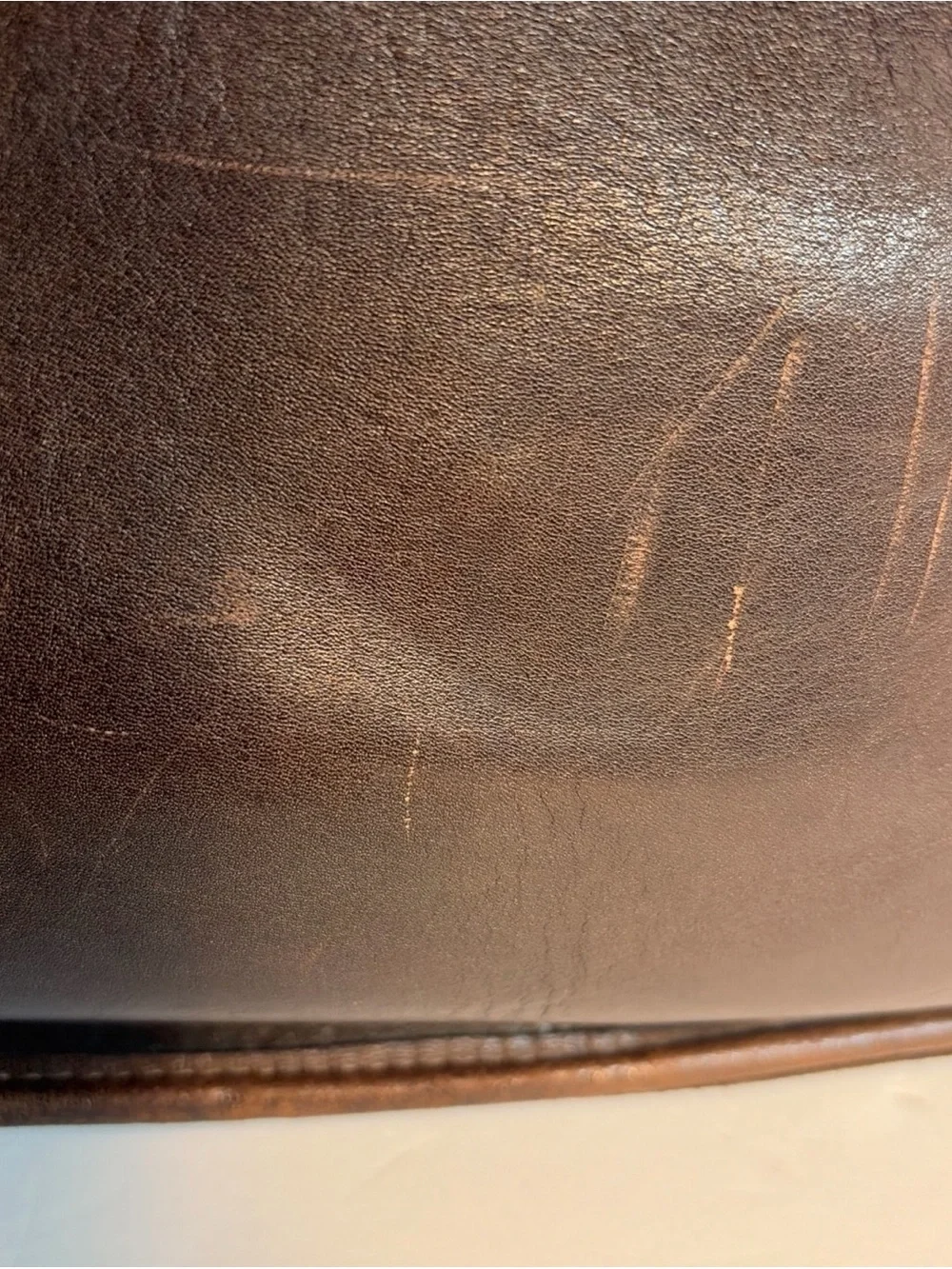 Vintage 1970’s Cashin-Inspired Dark Brown Slim Leather Tote Handbag Kiss Lock